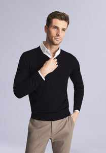 EBONY MERINO V NECK