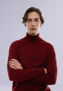 CARMINE MERINO HIGH NECK
