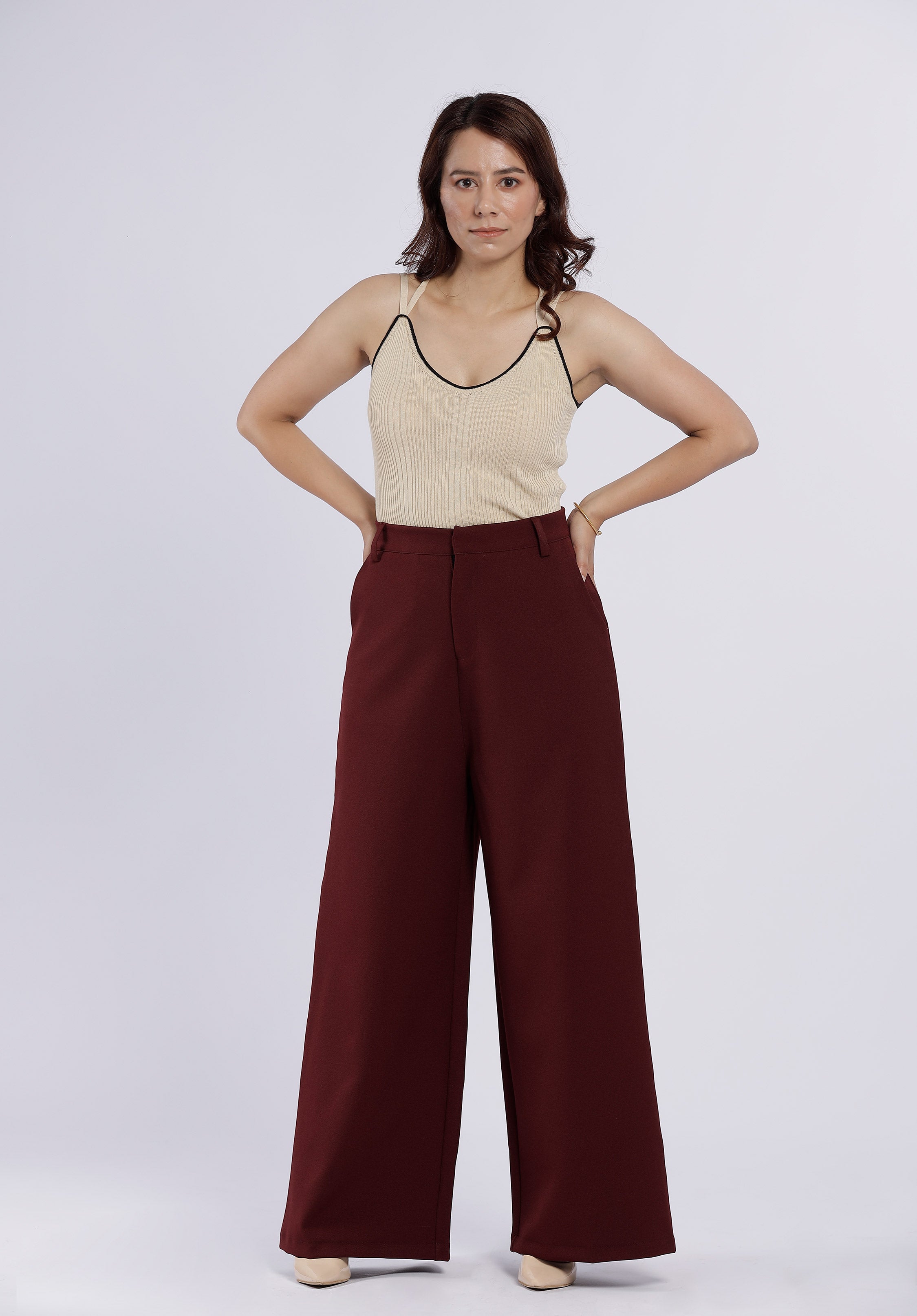 SASHA ROUGE WIDE PANTS