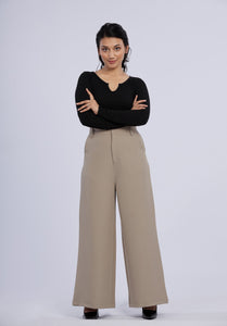 SASHA BEIGE WIDE PANTS