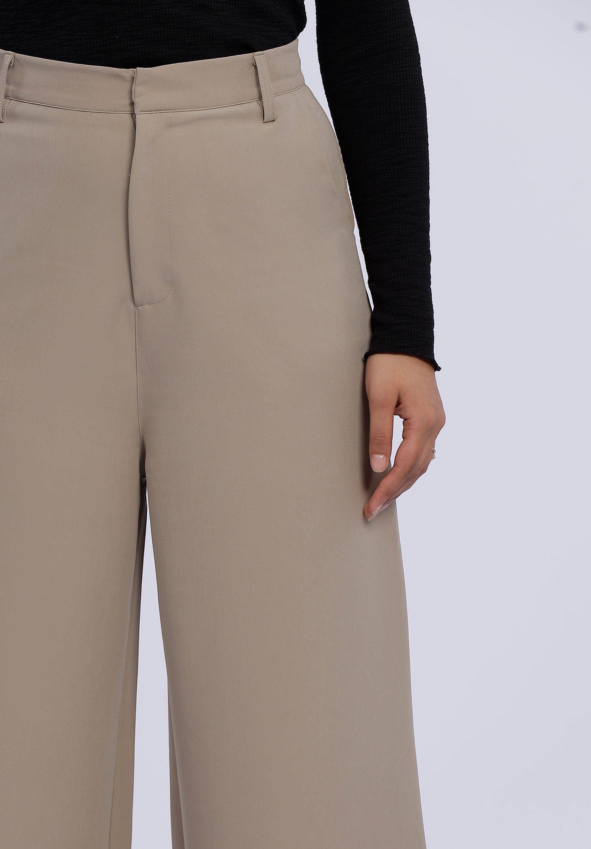 SASHA BEIGE WIDE PANTS