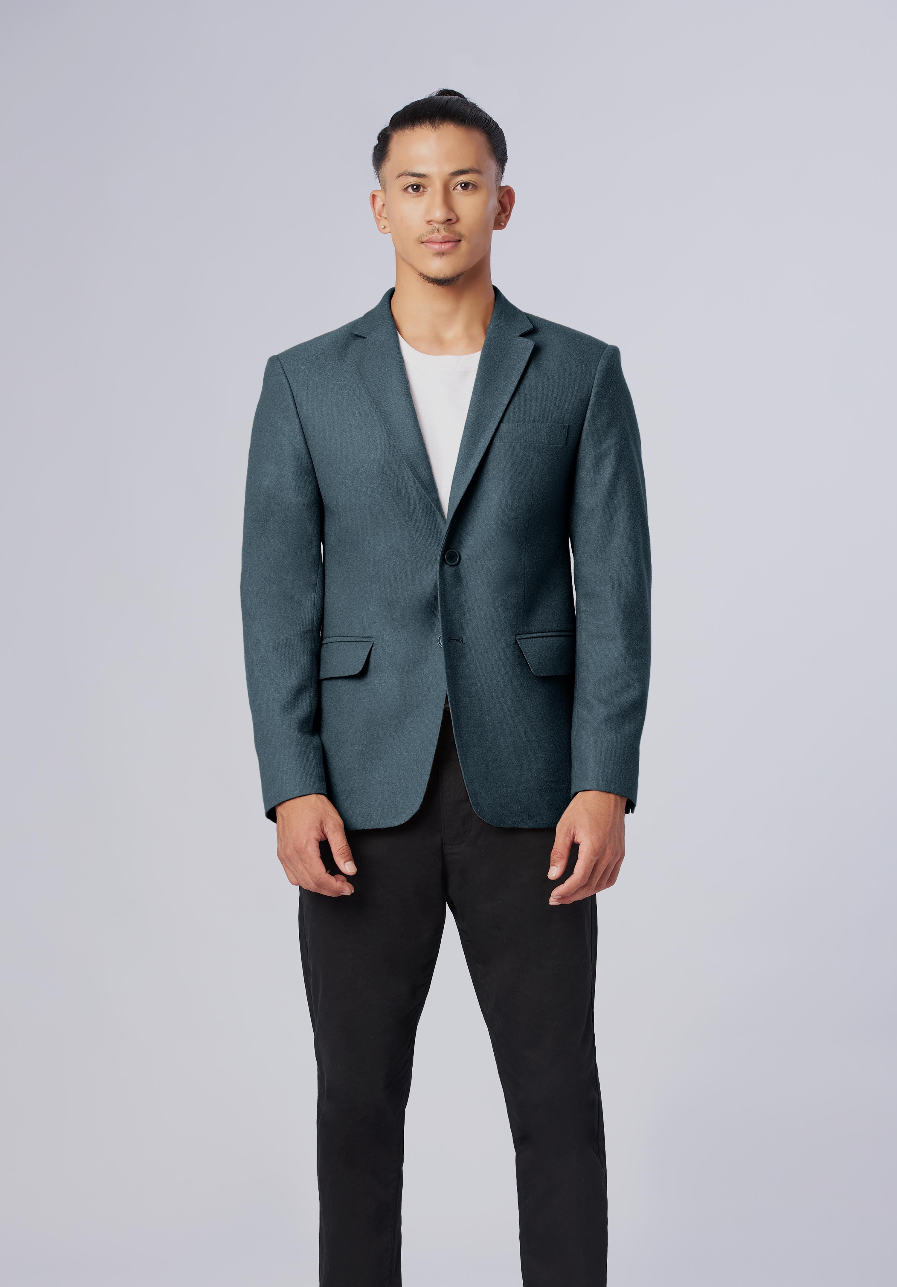 single breasted-cashmere blazer-men