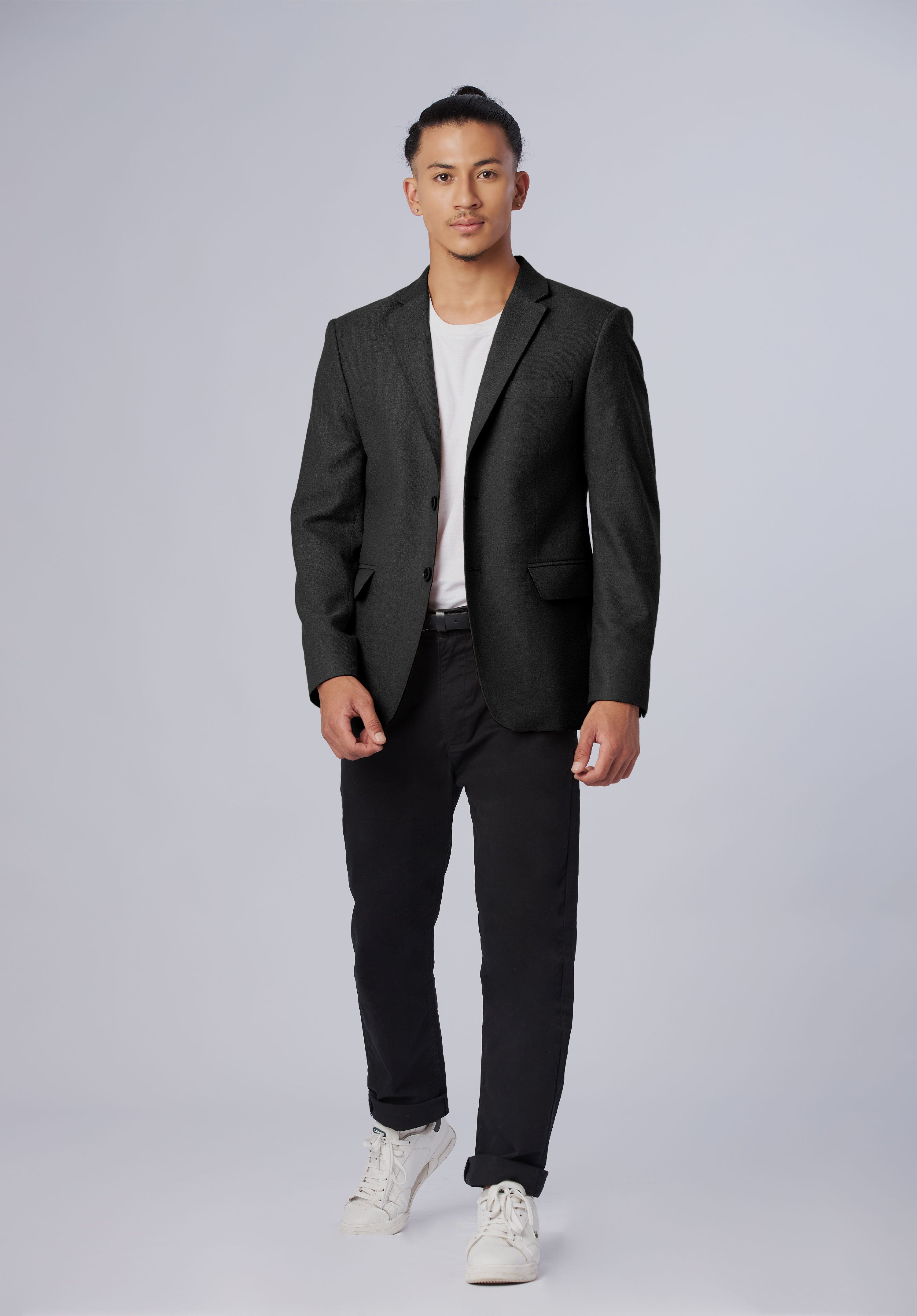 single breasted-cashmere blazer-men