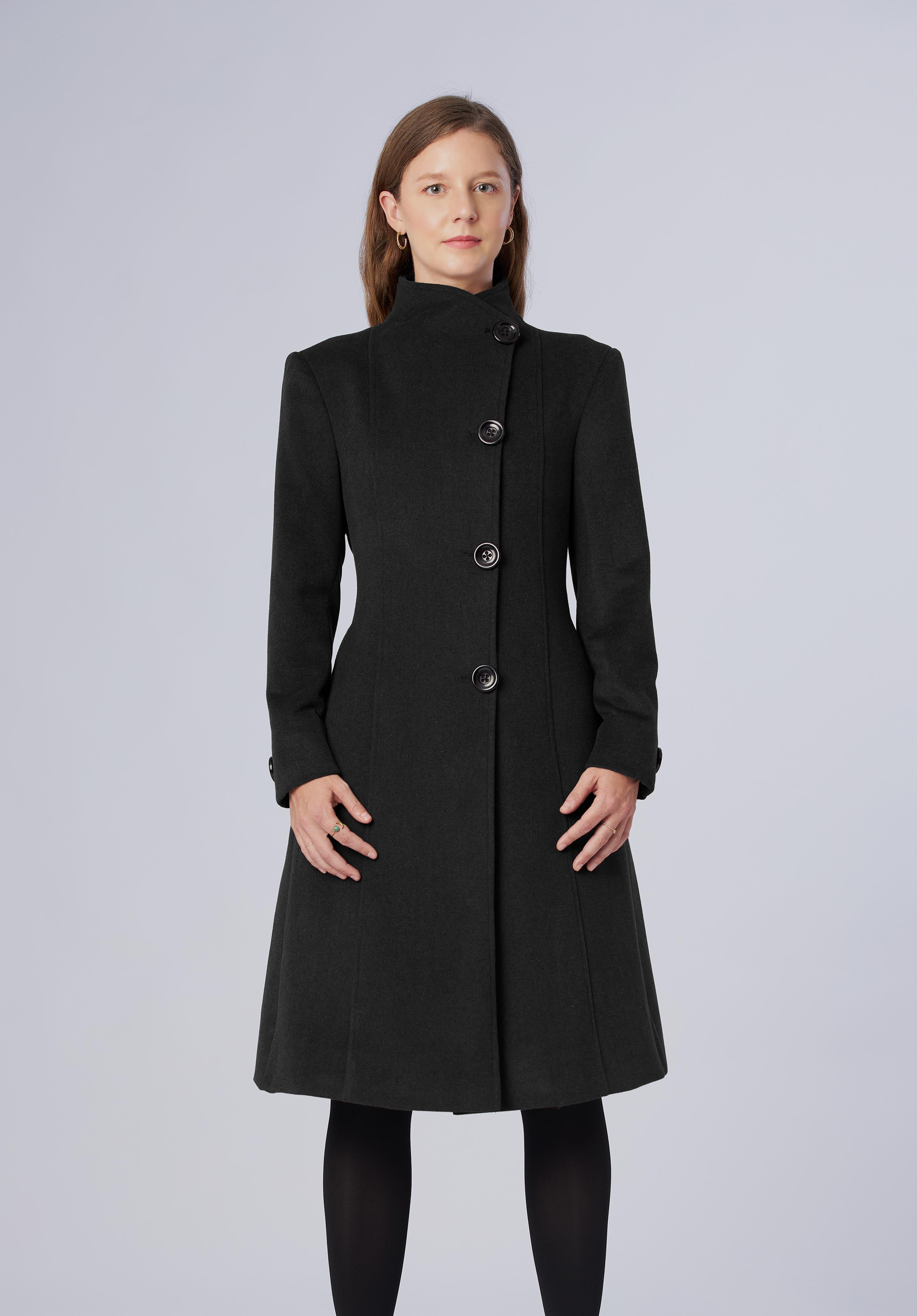 single breasted-longcoat-women